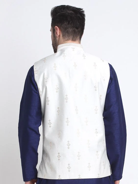Men Silk Embroidered Sequence Jacket Only - Image 2