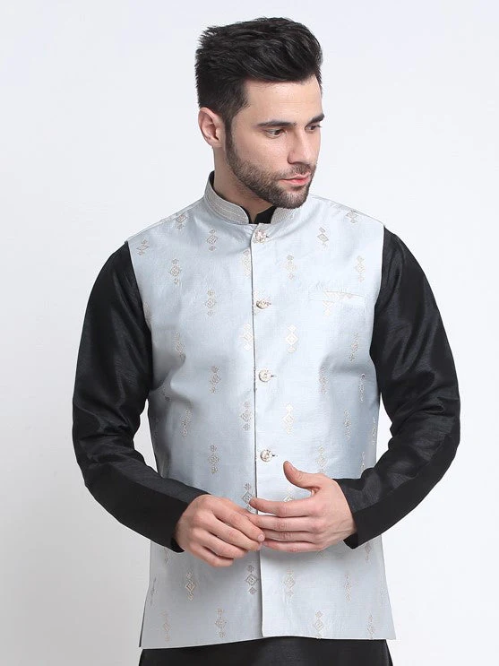 Men Silk Embroidered Sequence Jacket Only - Image 30