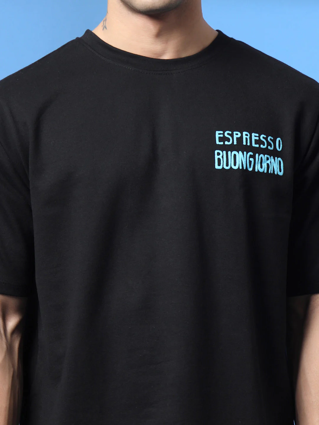 Men White Typography Oversized T-shirt - Image 10