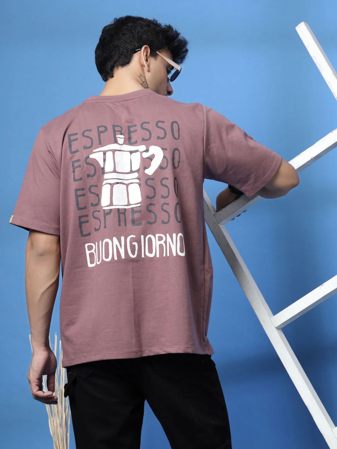 Men White Typography Oversized T-shirt - Image 17