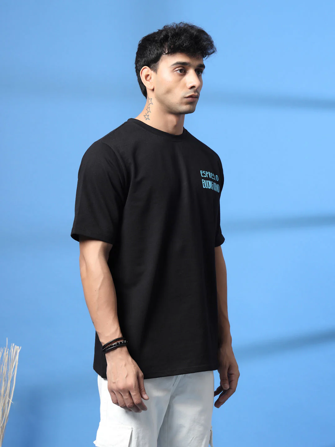 Men White Typography Oversized T-shirt - Image 8