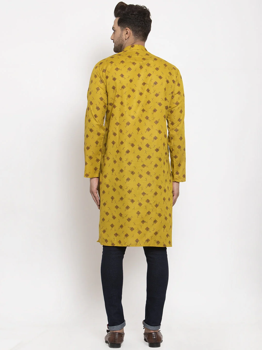 Men's Cotton Blend Printed Kurta - Image 14