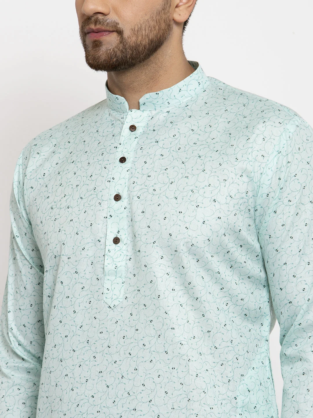 Men's Cotton Blend Printed Kurta - Image 30