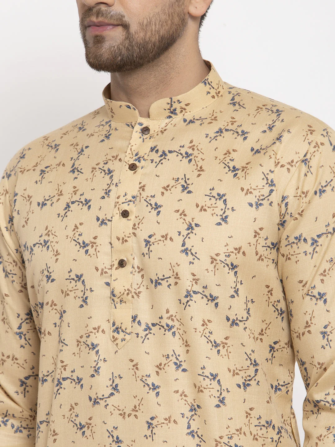 Men's Cotton Blend Printed Kurta - Image 5
