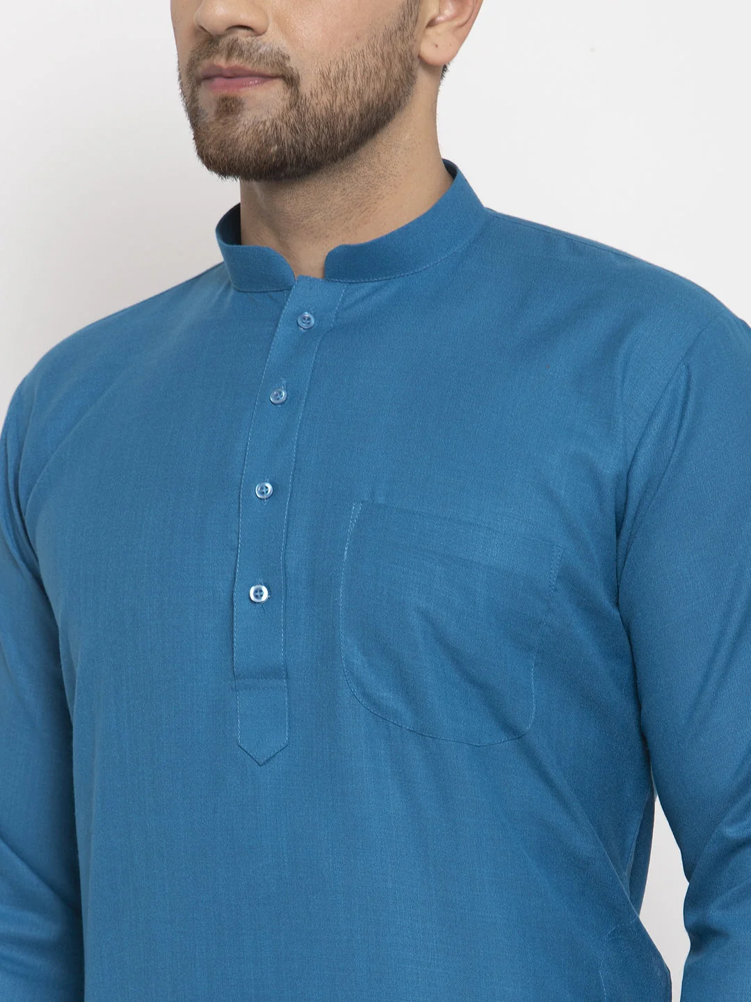 Men's Cotton Blend Solid Kurta - Image 10