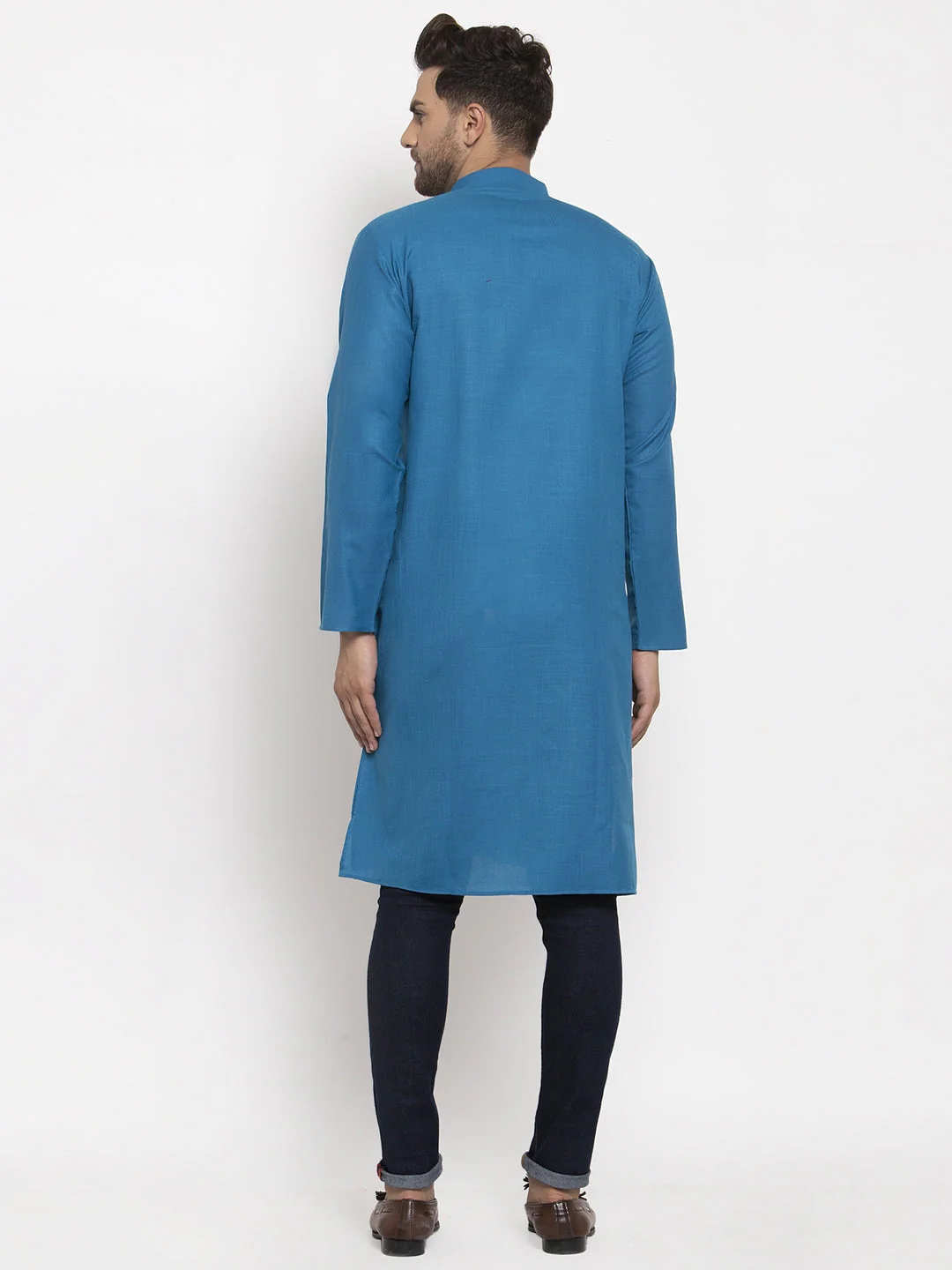 Men's Cotton Blend Solid Kurta - Image 7