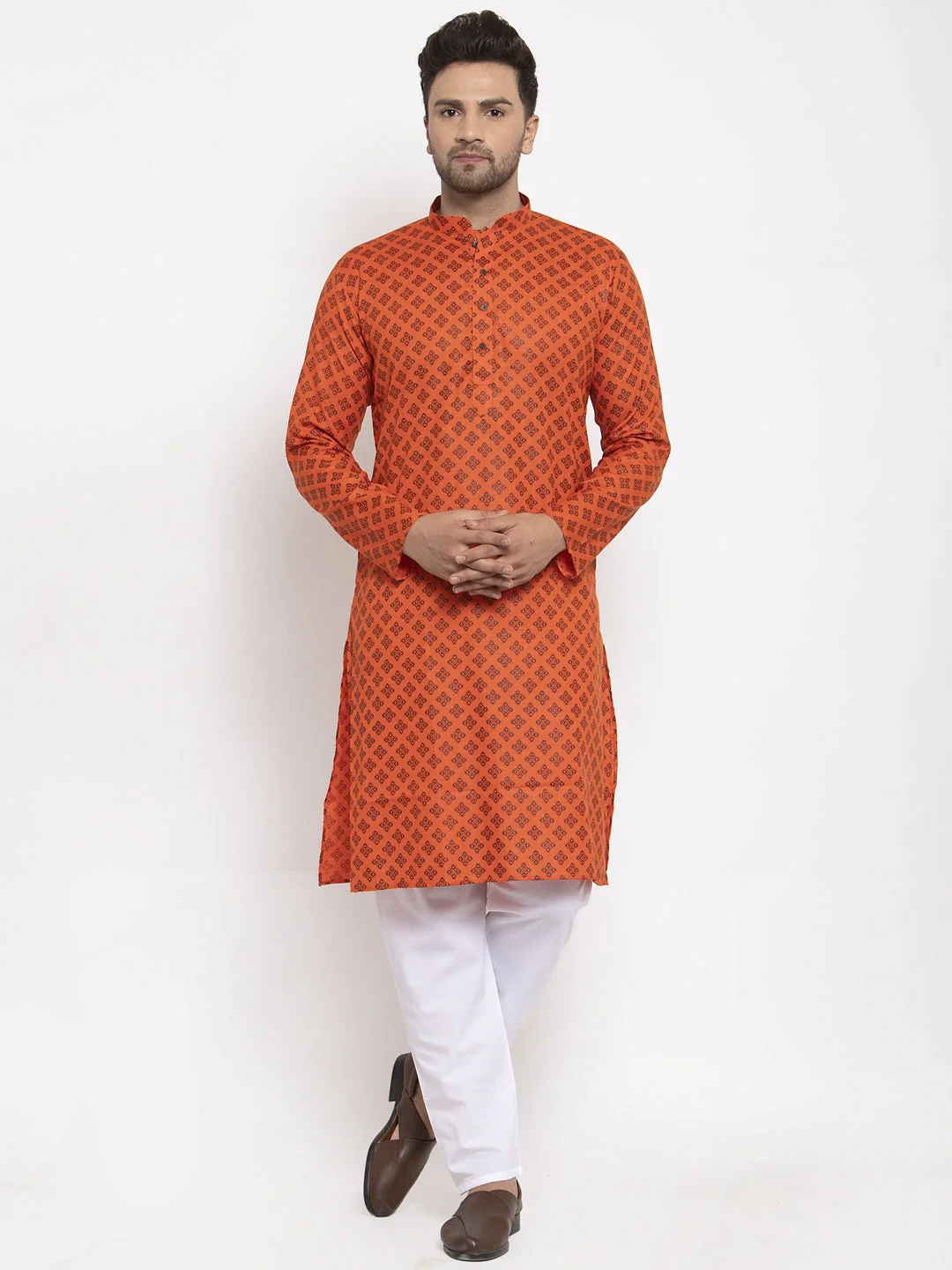 Men's Cotton Printed Kurta Pyjama Set - Image 11