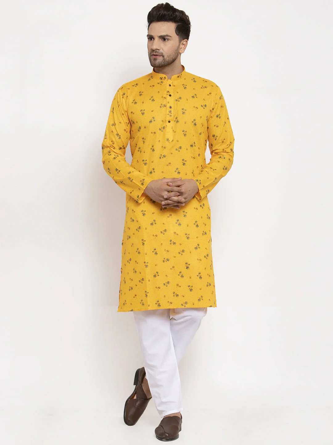 Men's Cotton Printed Kurta Pyjama Set - Image 16