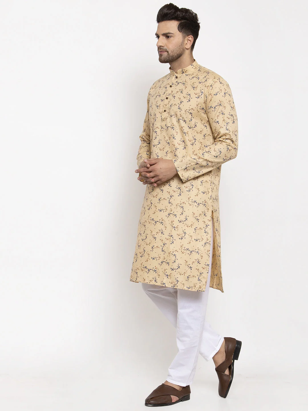 Men's Cotton Printed Kurta Pyjama Set - Image 3