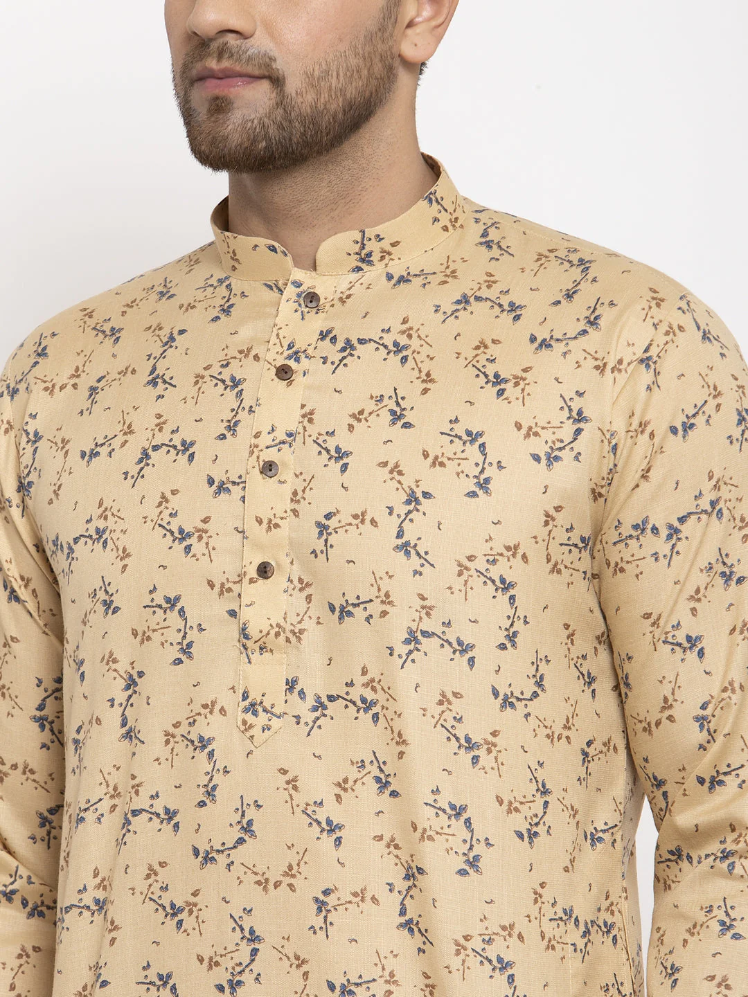Men's Cotton Printed Kurta Pyjama Set - Image 4