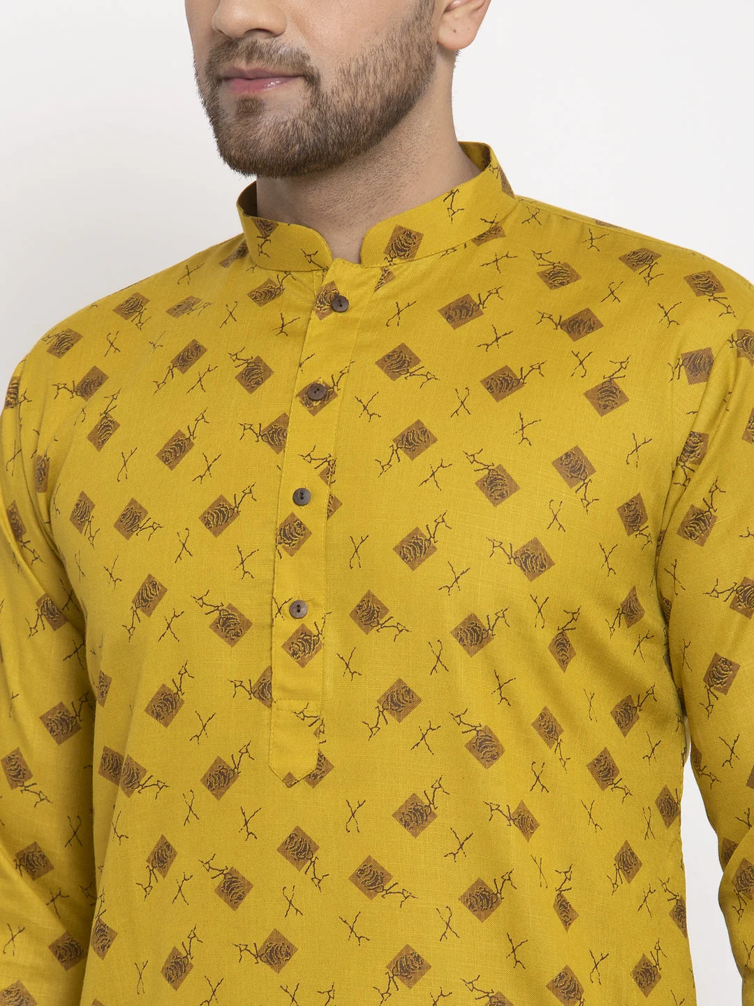 Men's Cotton Printed Kurta Pyjama Set - Image 9