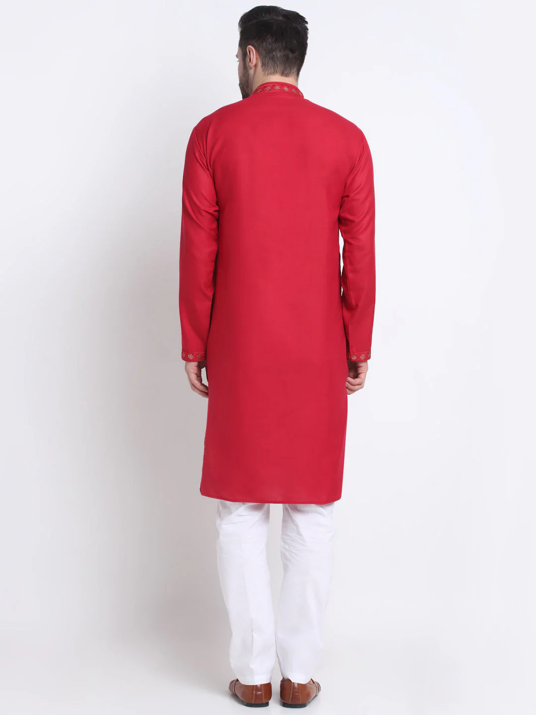 Men's Cotton Sequence Embroided Kurta and Trouser Set - Image 23