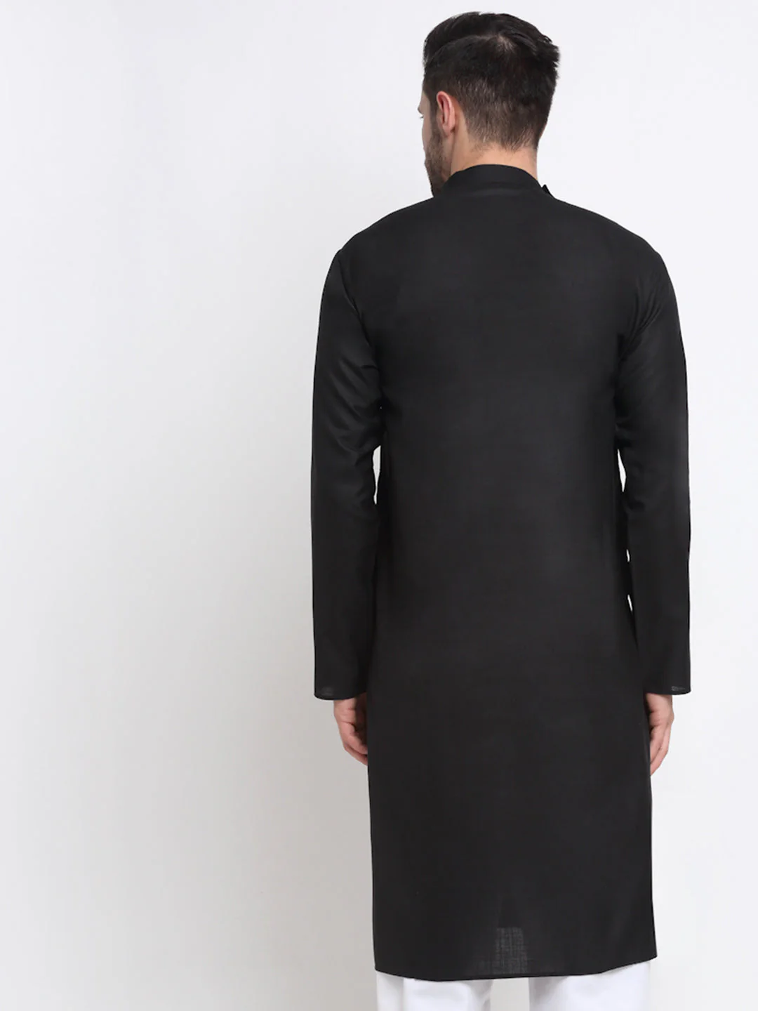 Men's Cotton Side Cut Solid Kurta - Image 8