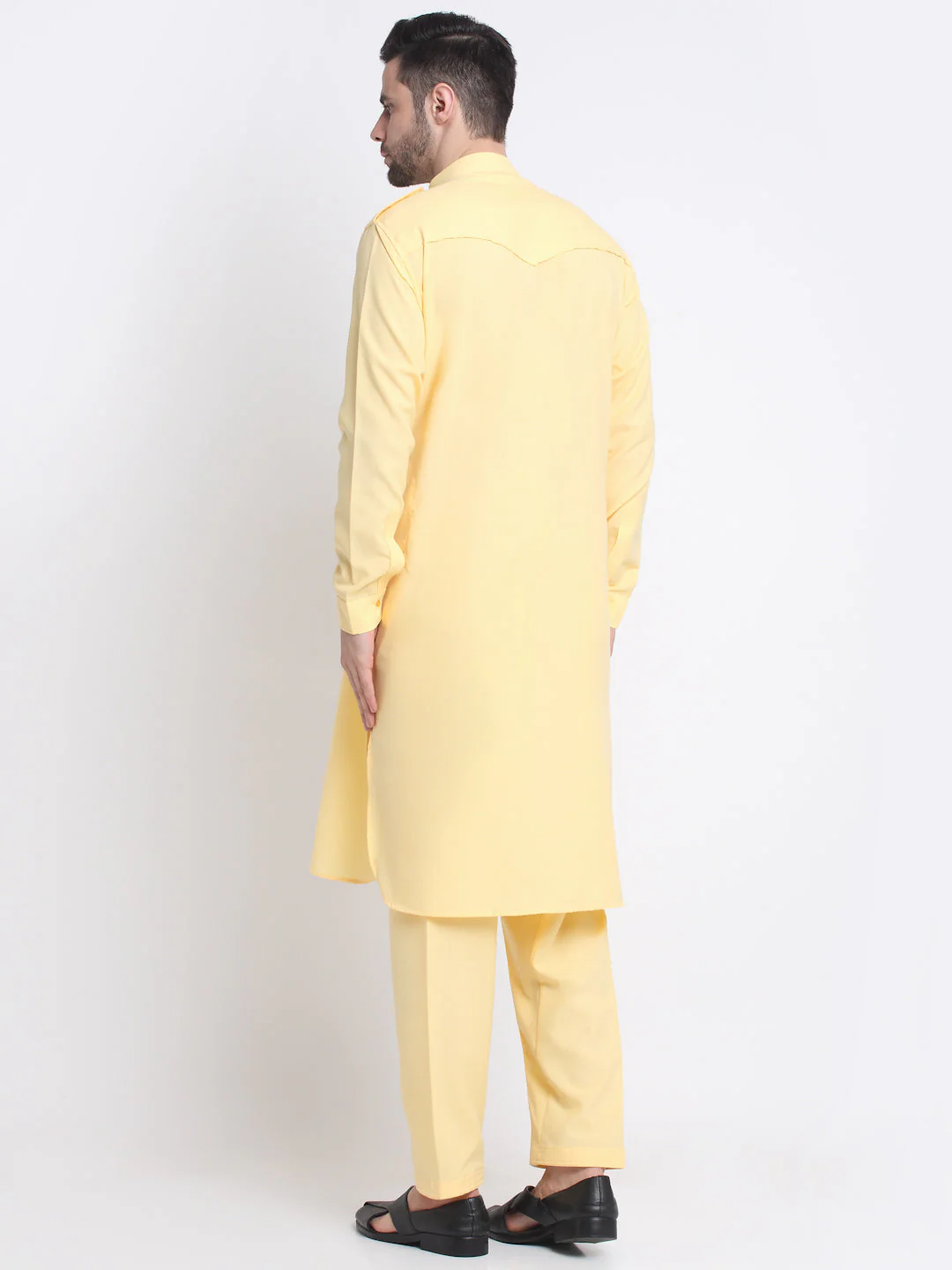 Men's Cotton Solid Pathani and Salwar Set - Image 30