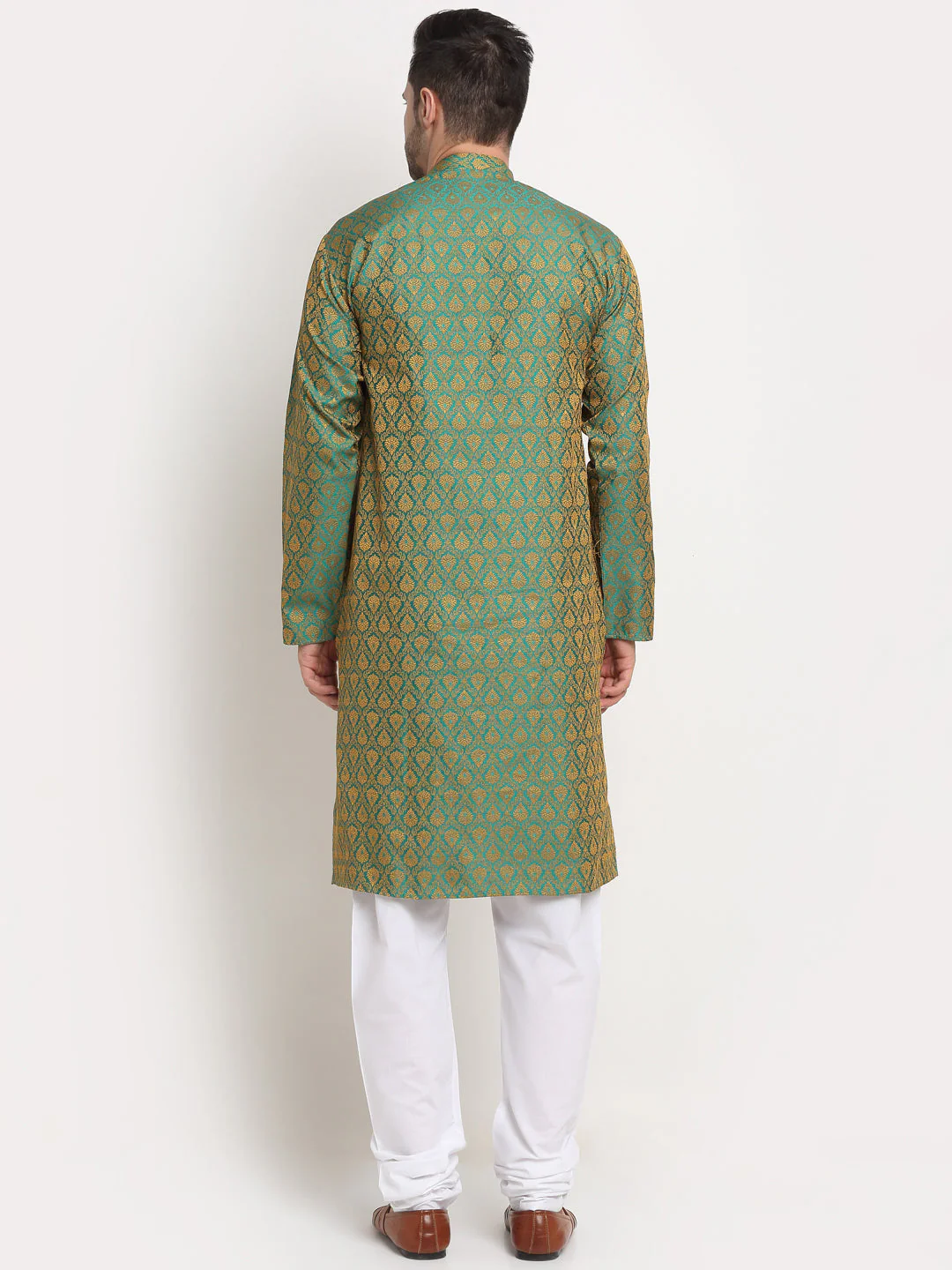 Men's Jacquard Woven Design Kurta - Image 8
