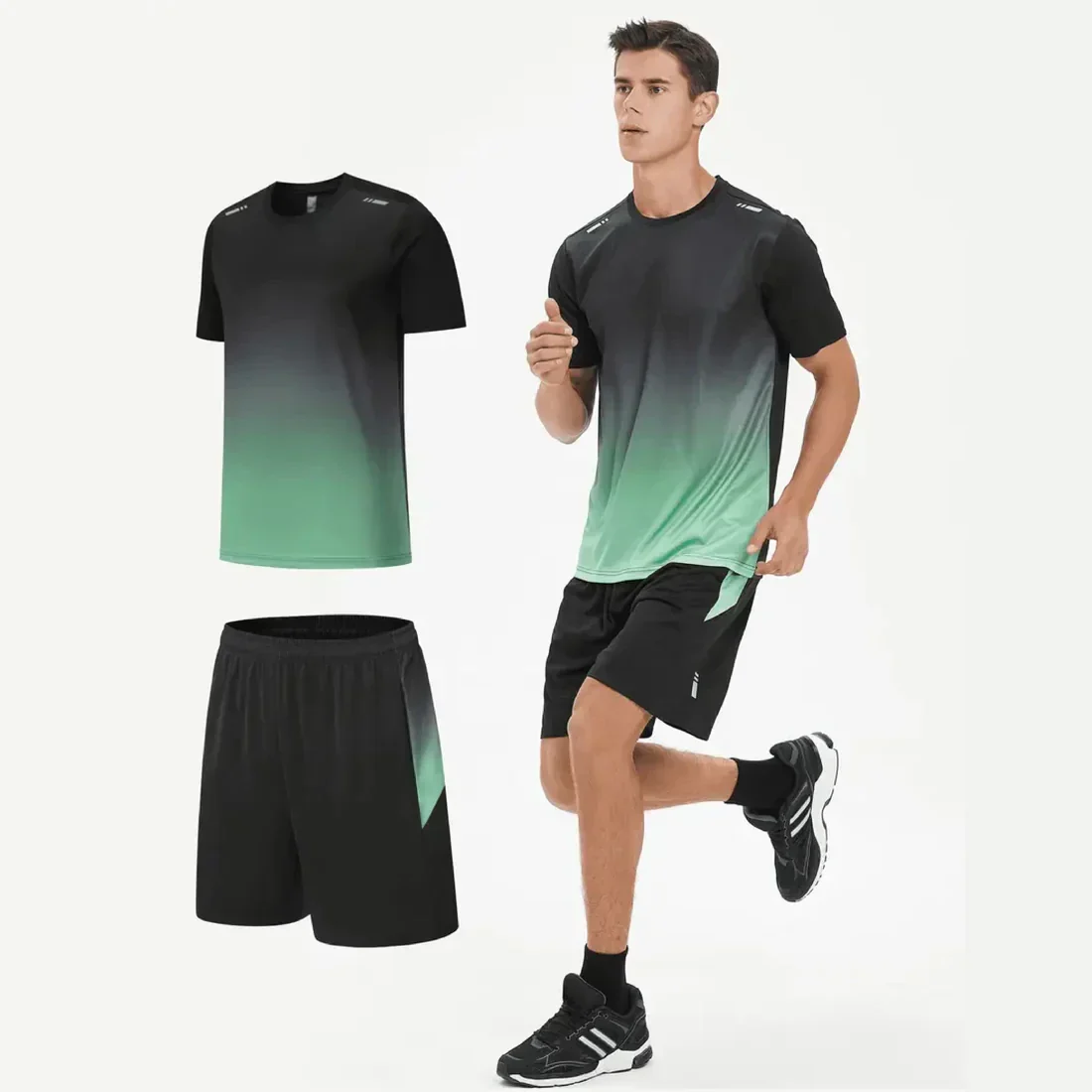 Men's Outdoor Sports Quick-Drying Breathable 2-Piece Combo Set - Image 7