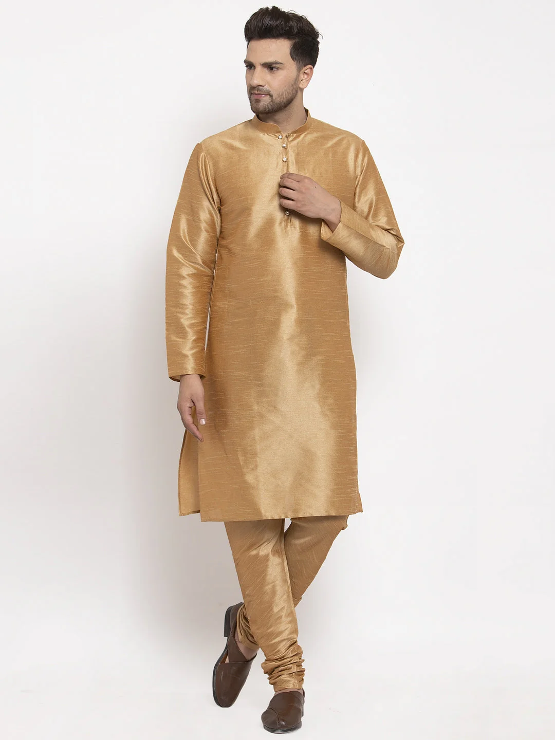 Men's Silk Kurta Churidar Set - Image 11