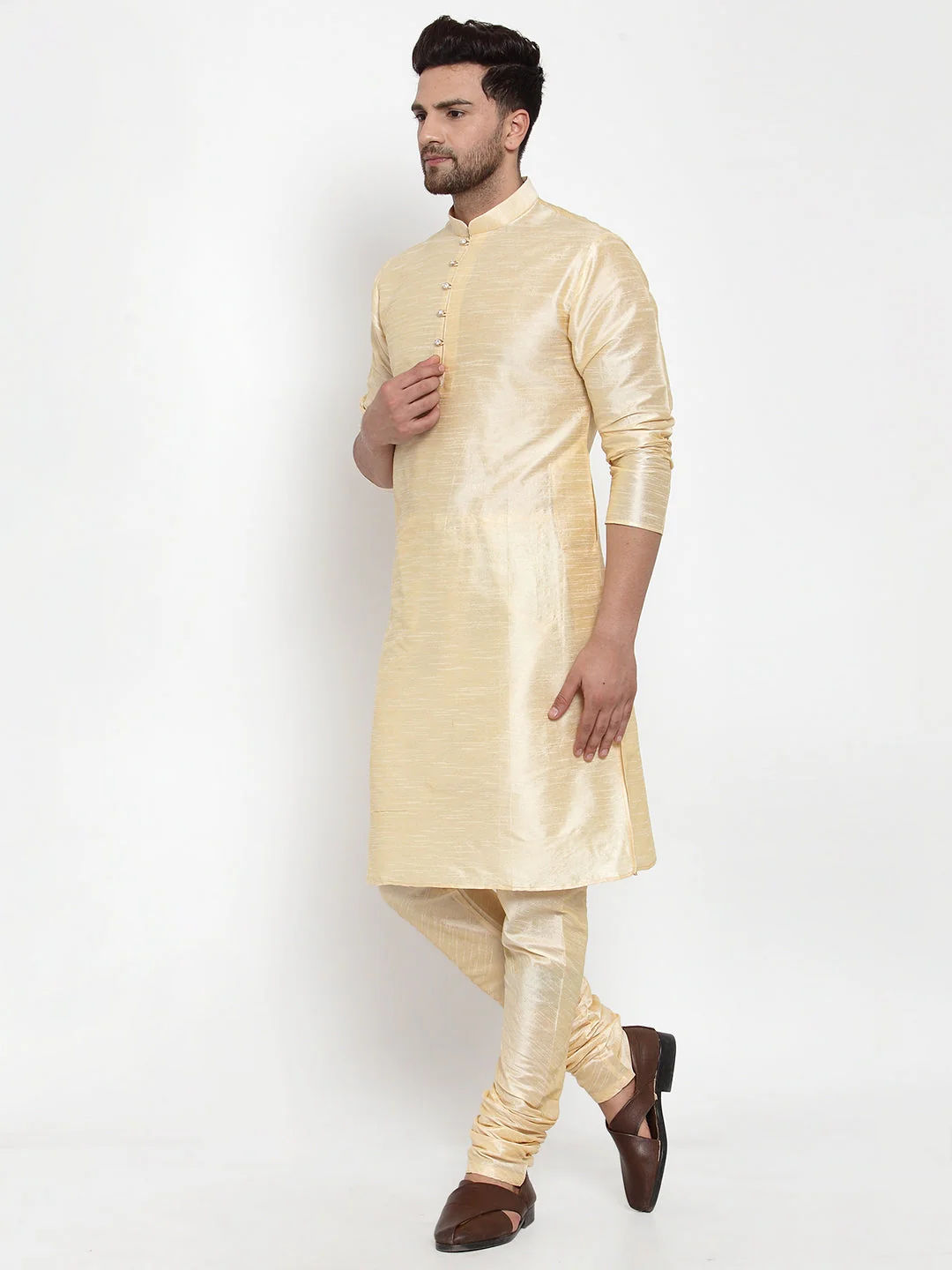 Men's Silk Kurta Churidar Set - Image 18
