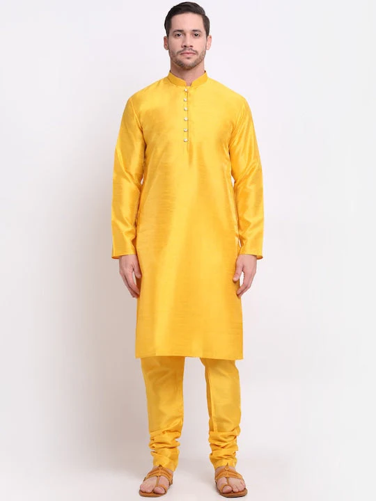 Men's Silk Kurta Churidar Set - Image 199