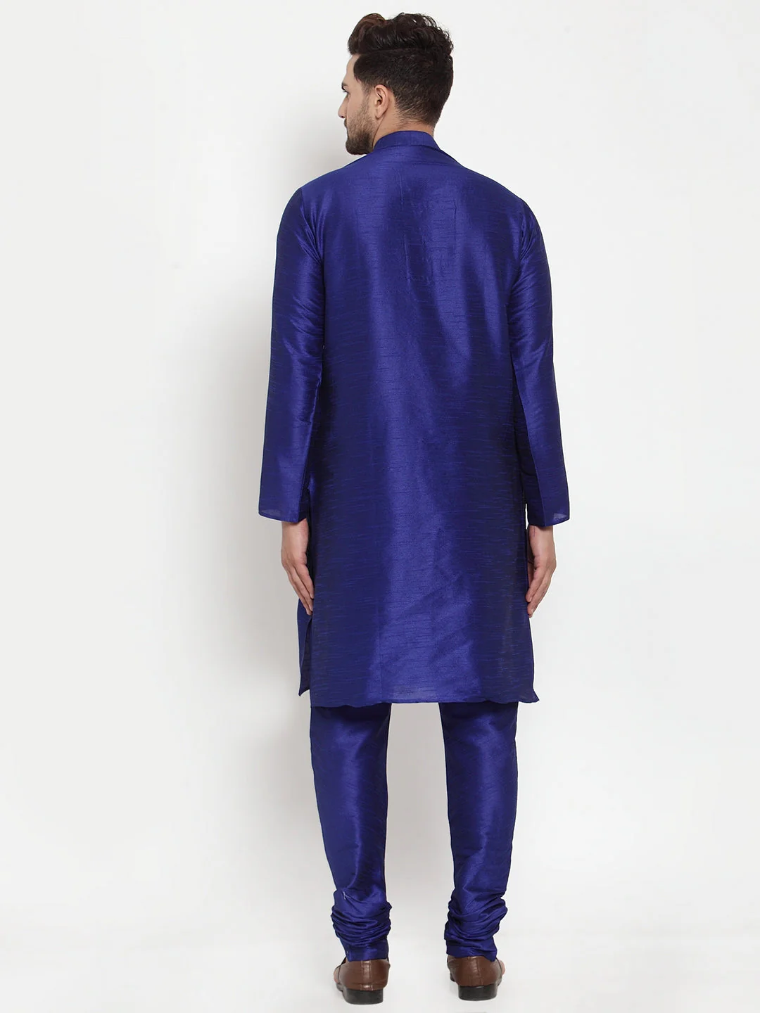 Men's Silk Kurta Churidar Set - Image 47