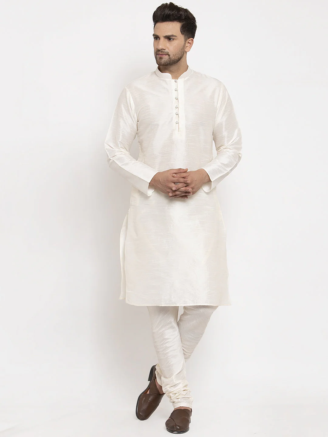 Men's Silk Kurta Churidar Set - Image 6