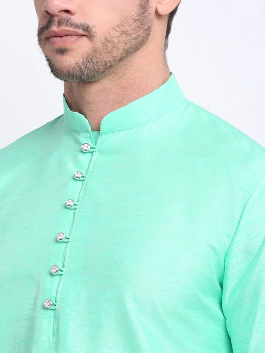Men's Silk Kurta Churidar Set - Image 84