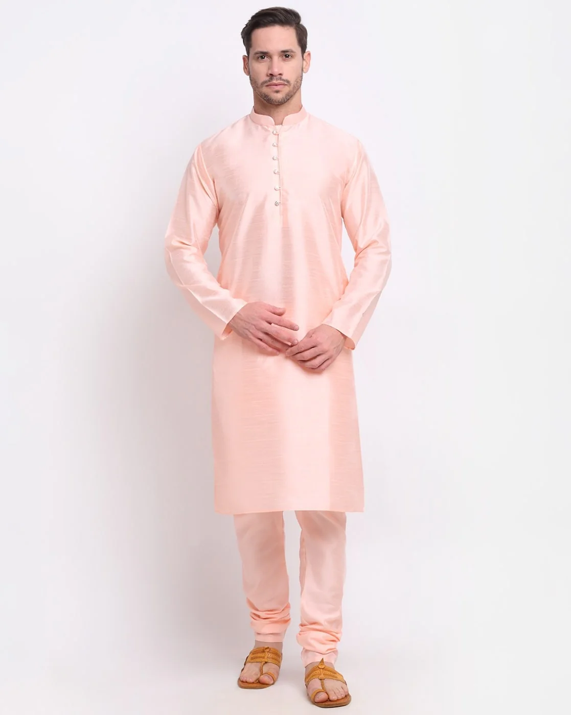 Men's Silk Kurta Churidar Set - Image 98