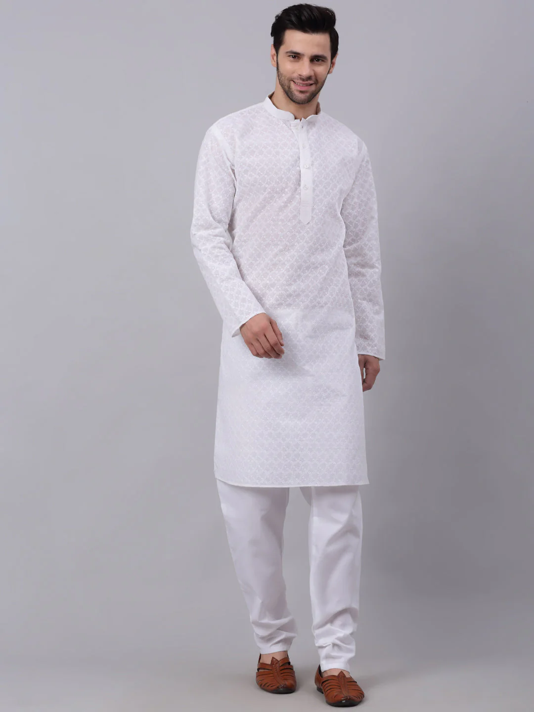 Men's Thread Work Chikan Kurta - Image 8
