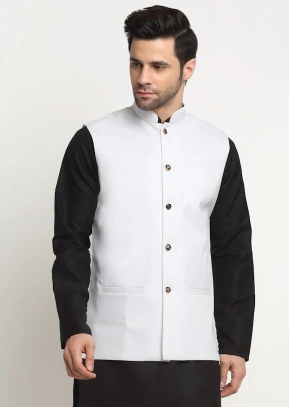 Men's Twill Cotton Nehru Jacket Only - Image 131