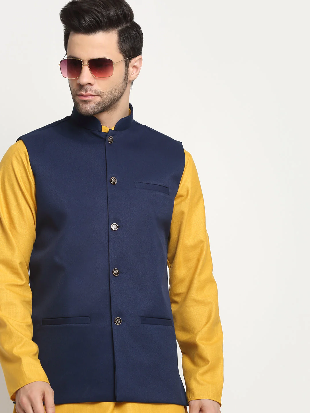 Men's Twill Cotton Nehru Jacket Only - Image 19
