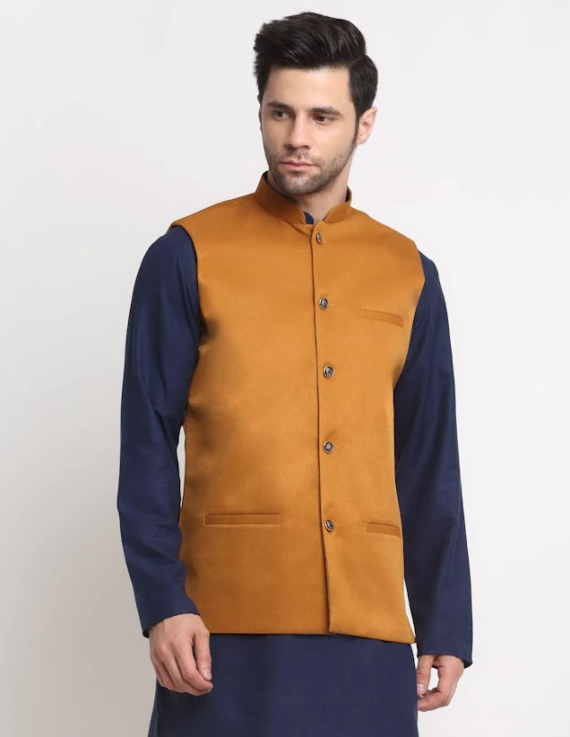 Men's Twill Cotton Nehru Jacket Only - Image 228