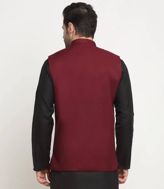 Men's Twill Cotton Nehru Jacket Only - Image 30