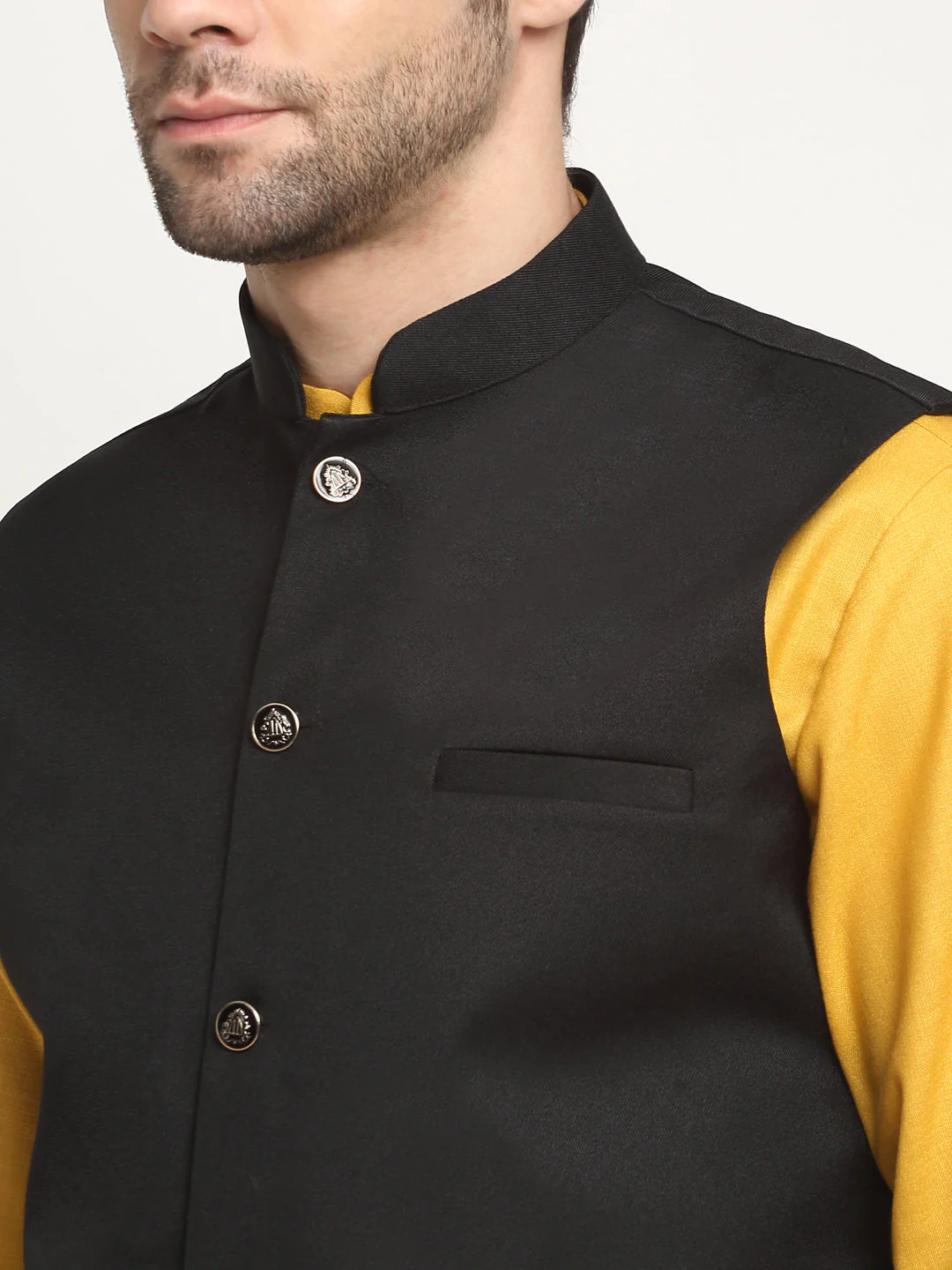 Men's Twill Cotton Nehru Jacket Only - Image 4