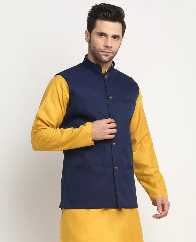 Men's Twill Cotton Nehru Jacket Only - Image 82