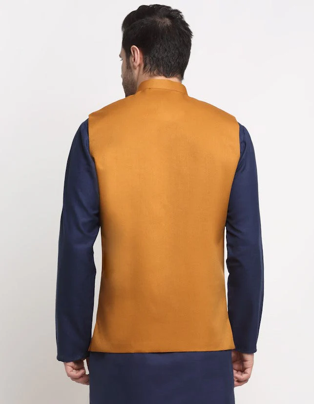 Men's Twill Cotton Nehru Jacket Only - Image 9