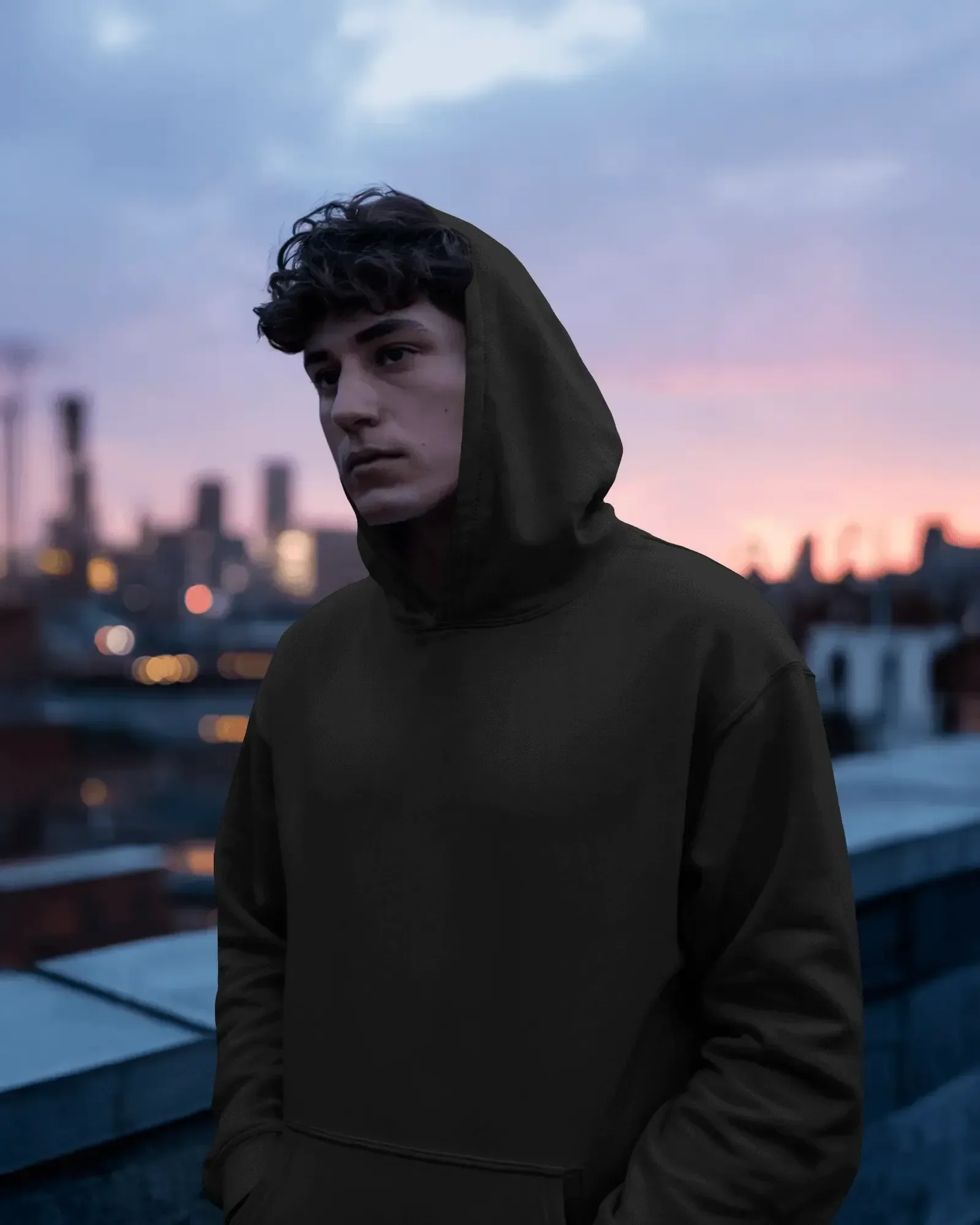 Mercury X Premium 300 GSM Fleece Hoodie (Black) – Ultra-Soft, Heavyweight Streetwear Essential - Image 3