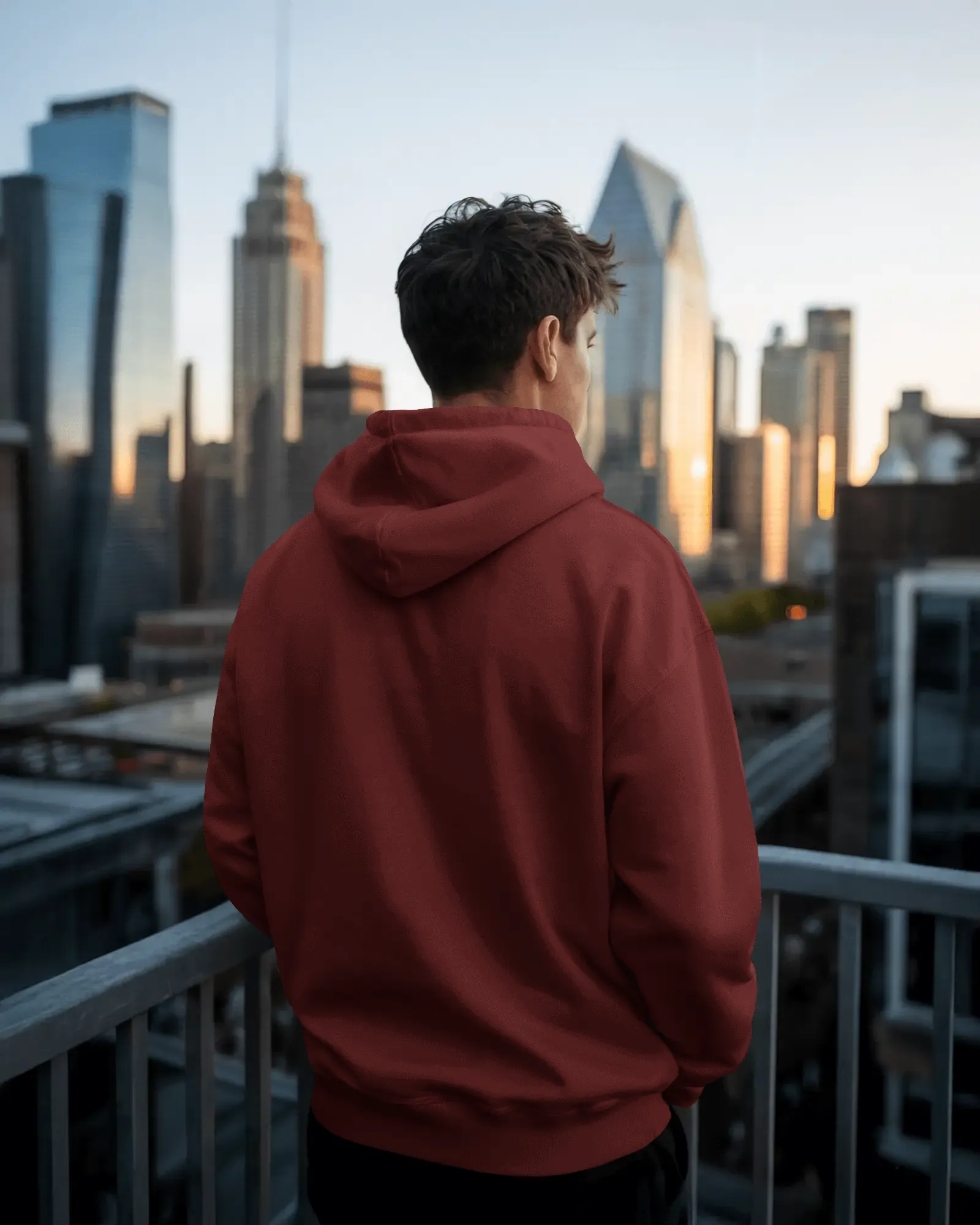 Mercury X Premium 300 GSM Fleece Hoodie (Maroon) – Ultra-Soft, Heavyweight Streetwear Essential - Image 2
