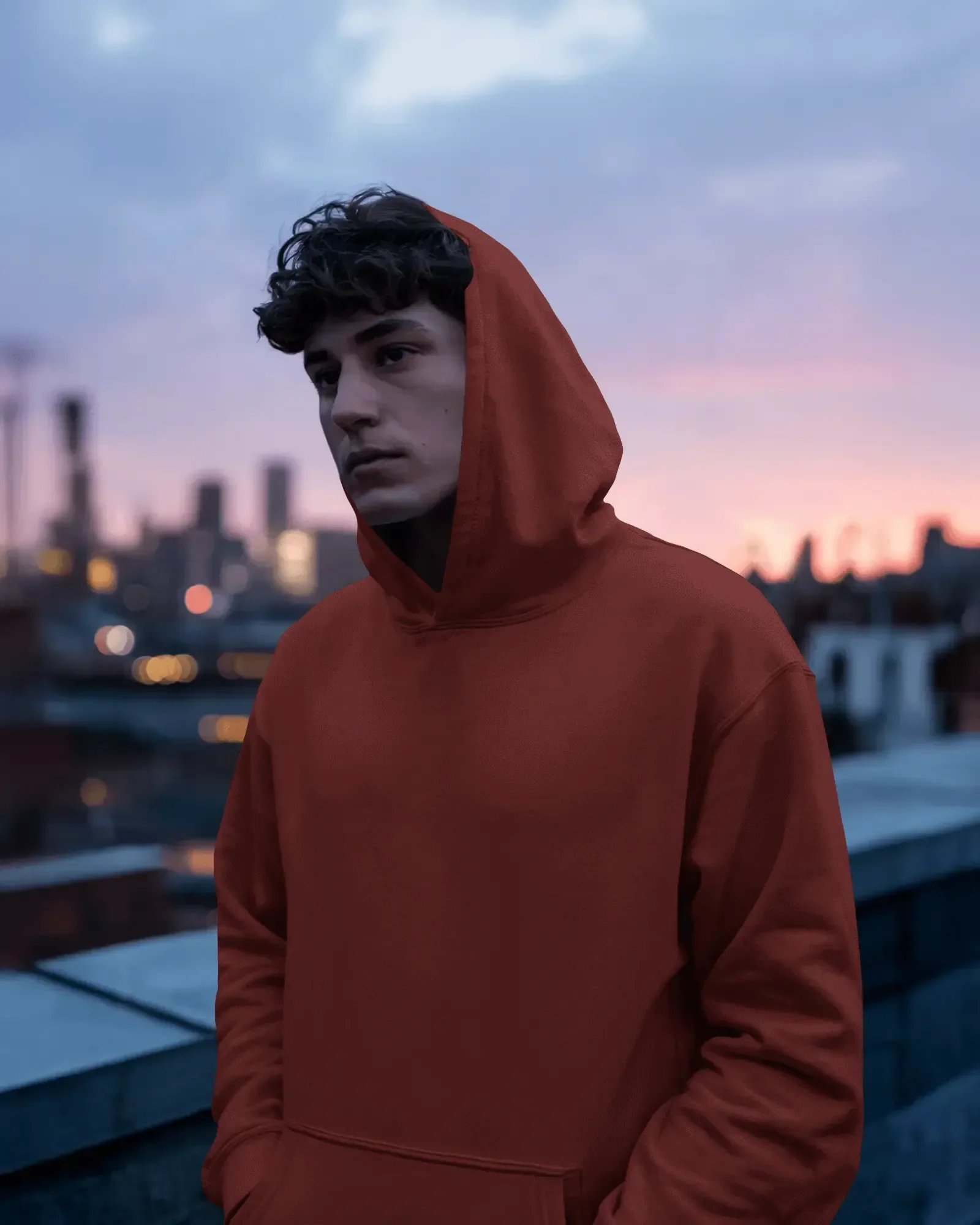 Mercury X Premium 300 GSM Fleece Hoodie (Maroon) – Ultra-Soft, Heavyweight Streetwear Essential - Image 5