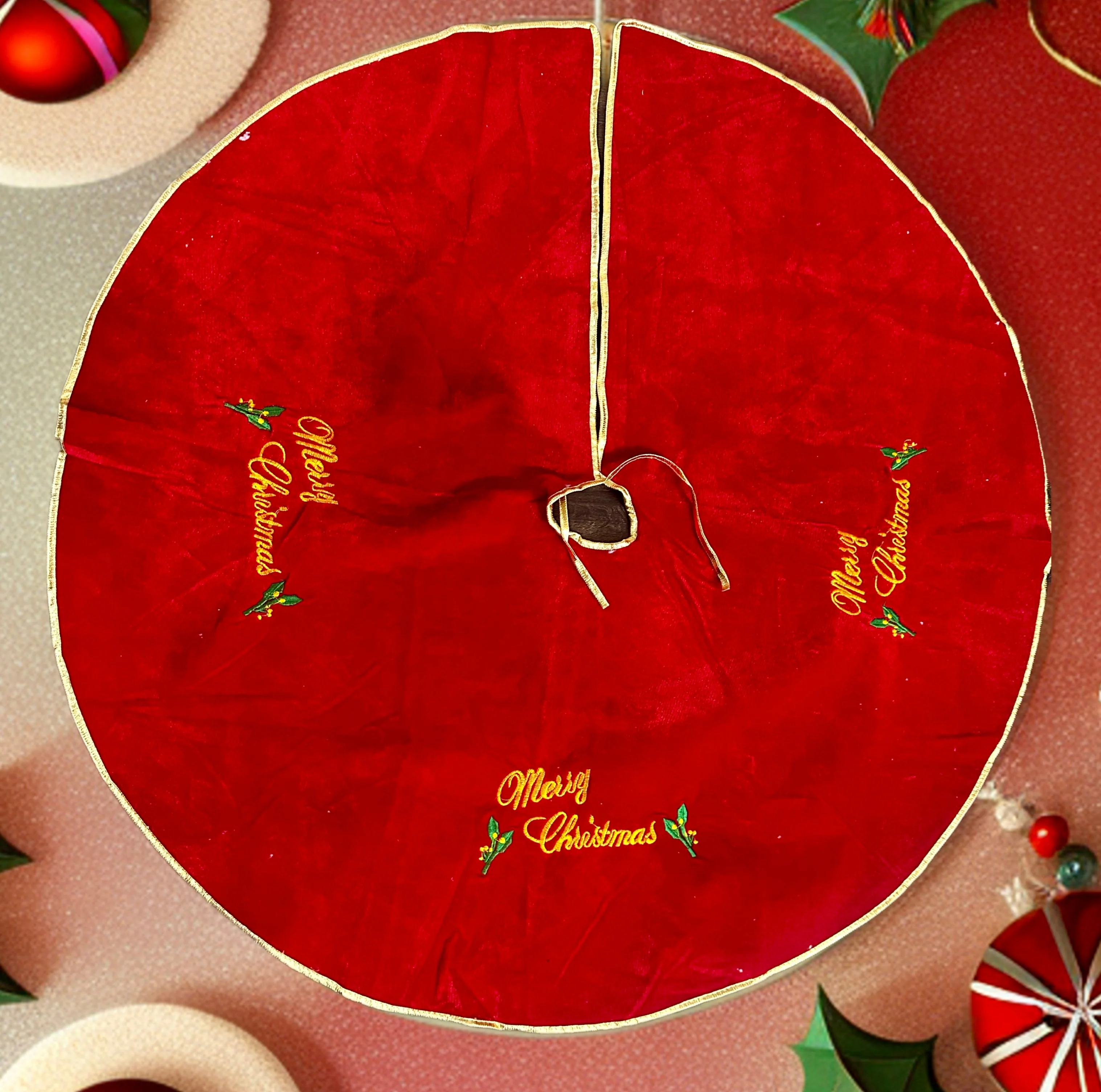 Merry xmas Christmas tree skirt - Image 3