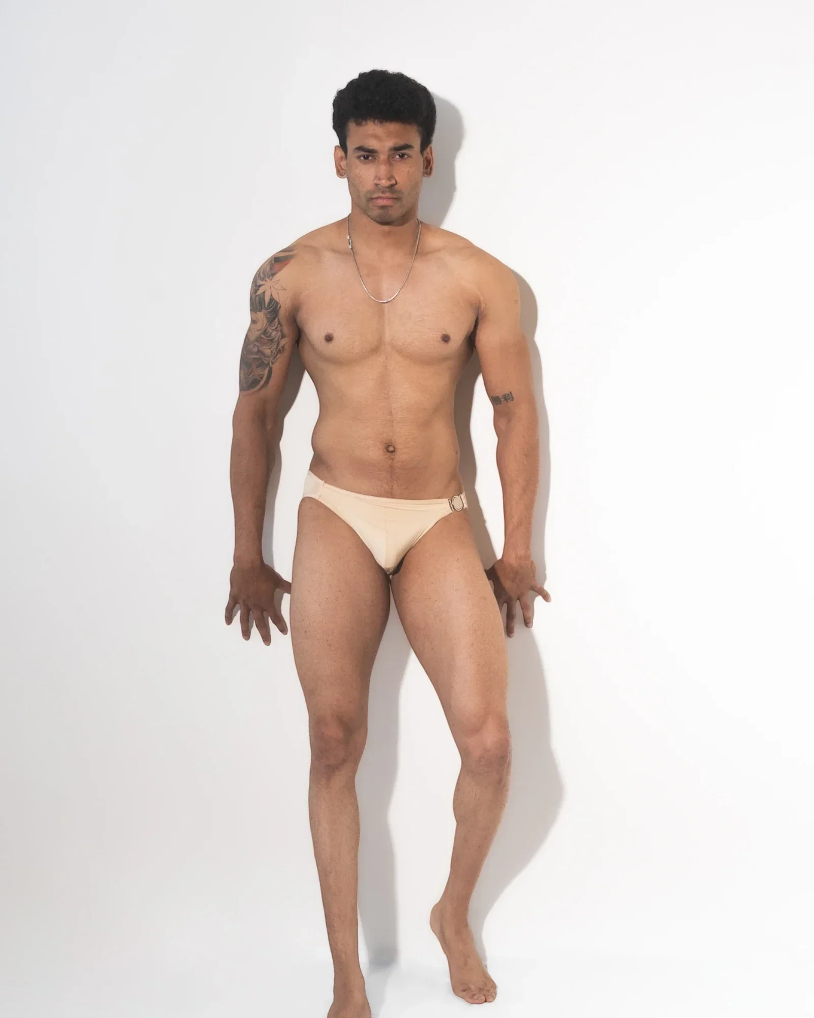 Metal Mark Brief Hook Buckle (Silver x Light Skin) - Image 4