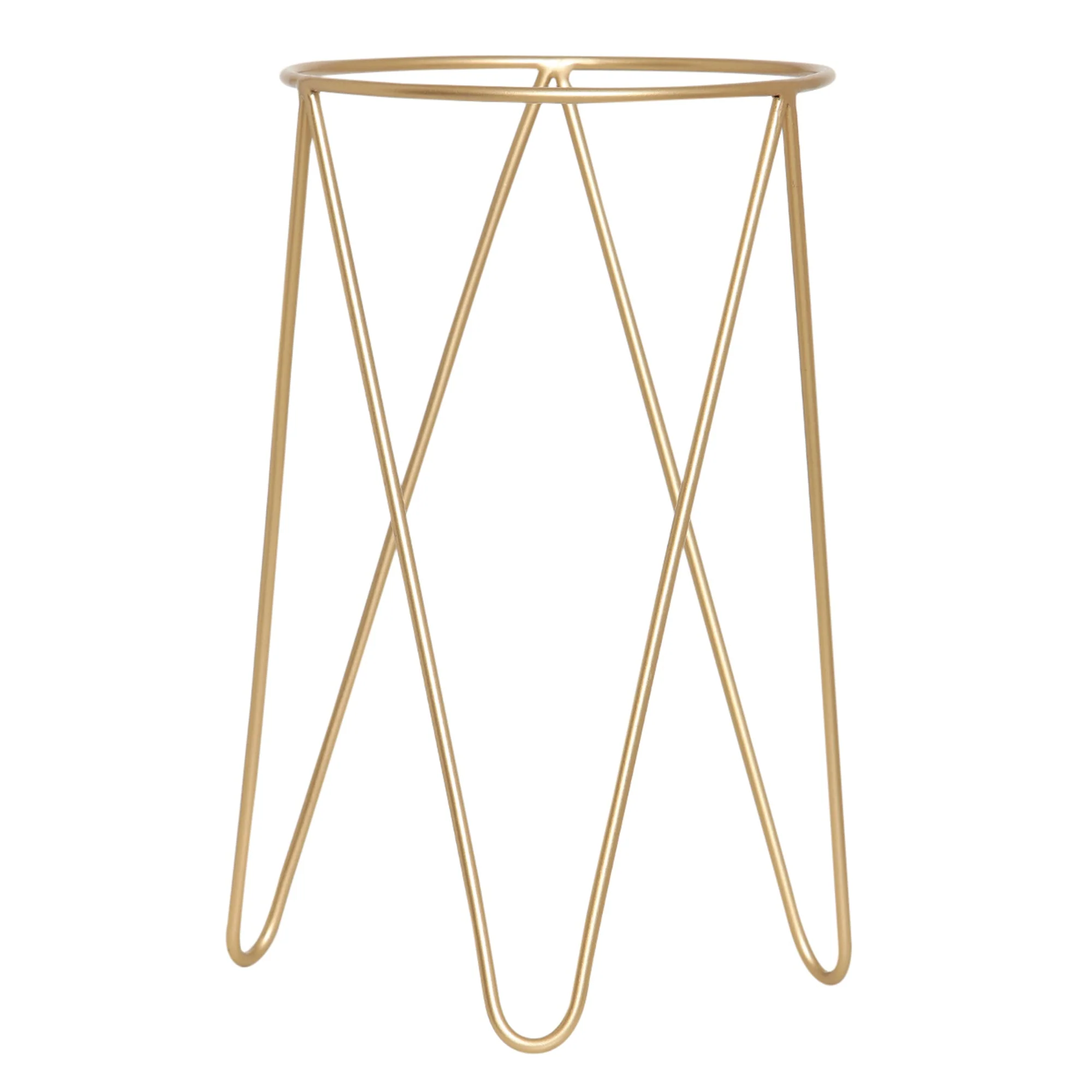 Metal Planter with Golden Stand – Black Pot, 38.5 cm - Image 7