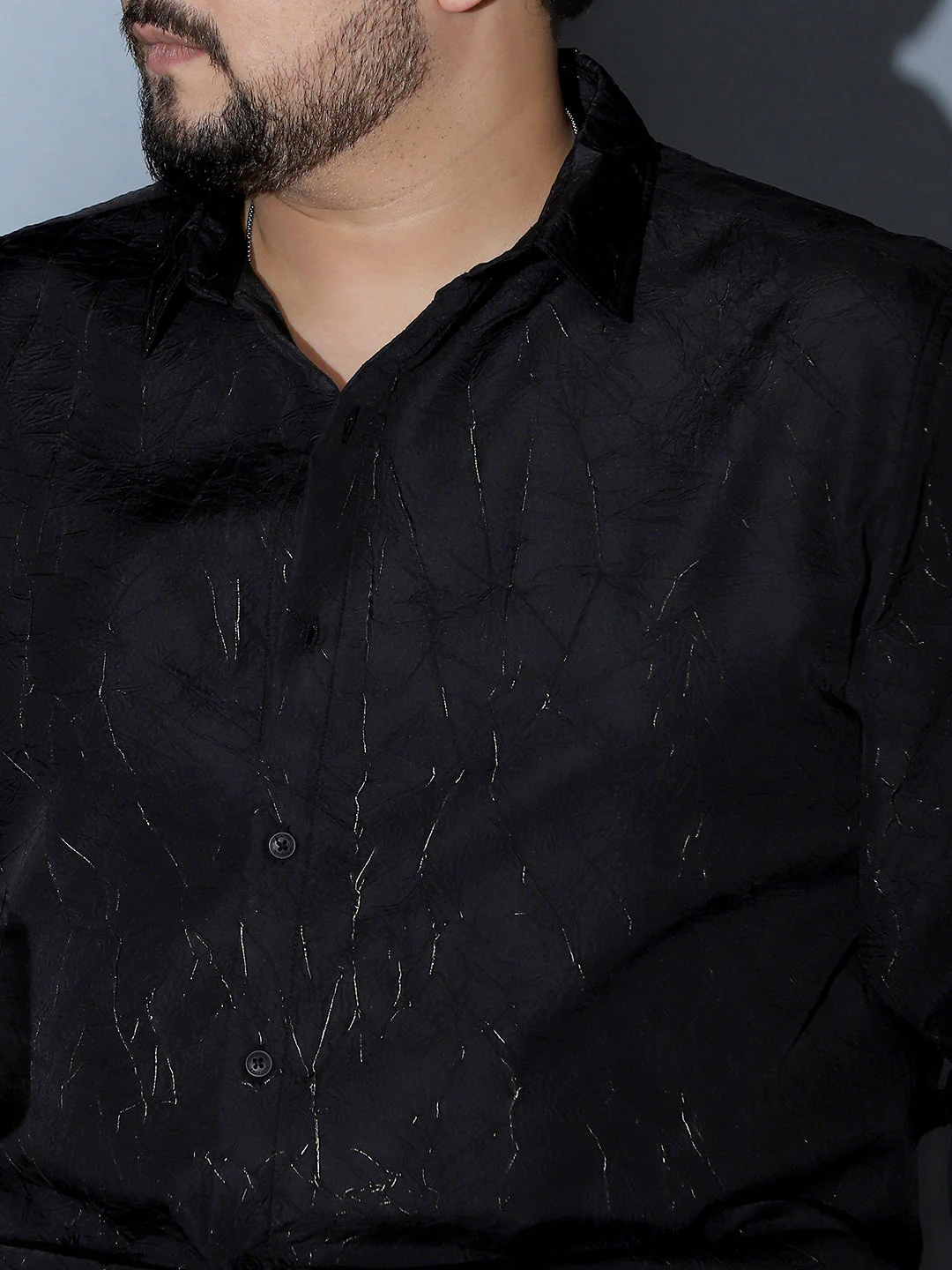 Metallic-Crushed Textured Shirt - Image 7