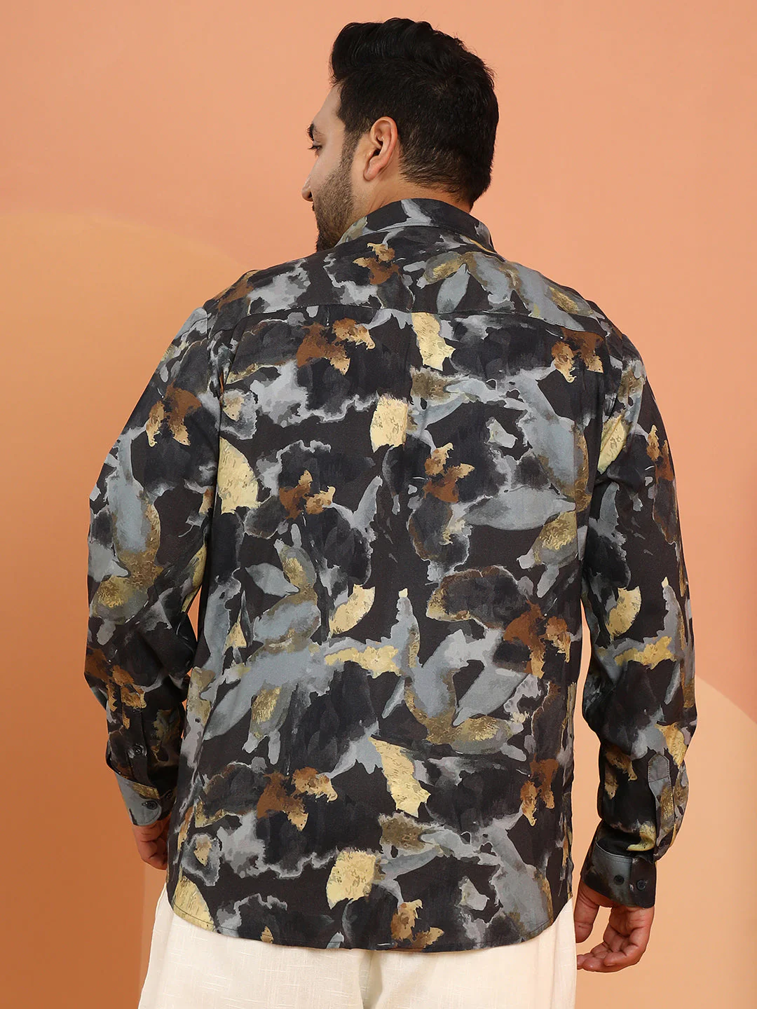 Metallic-Stained Floral Shirt - Image 4
