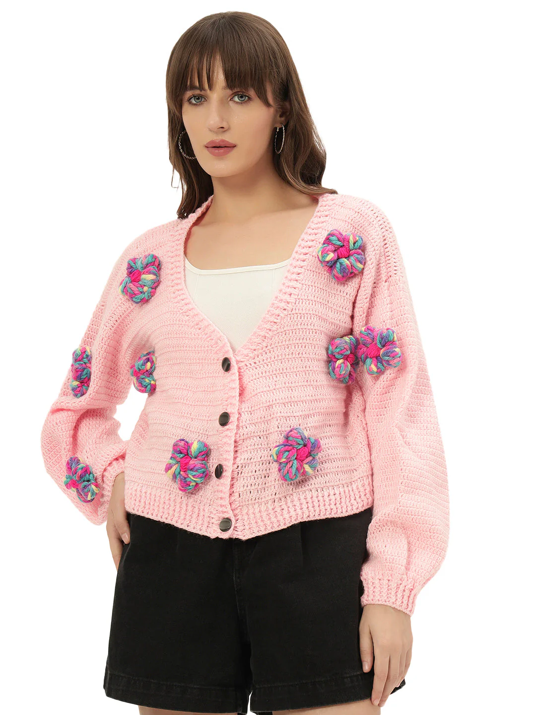 Metta Multipink Daisy cardigan - Image 8
