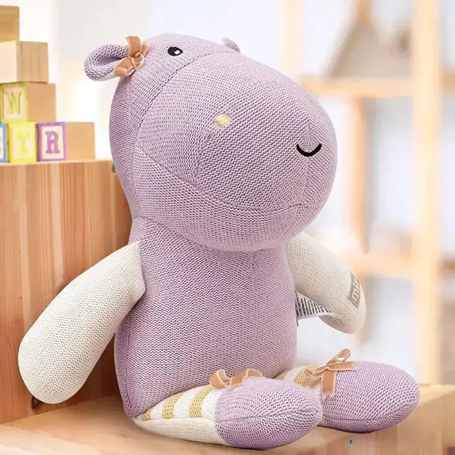Mia Knitted Hippopotamus Soft Toy - Image 2