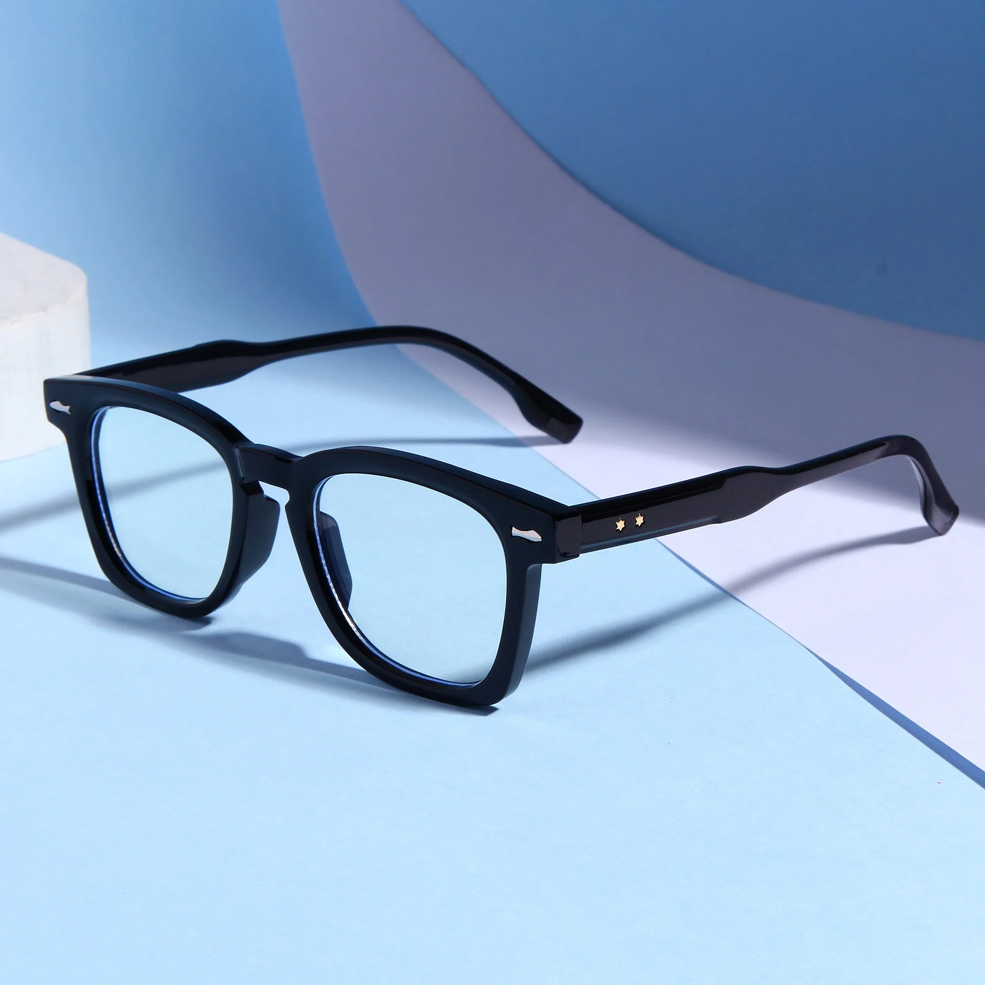Michel Black Clear Square Sunglasses - Image 15