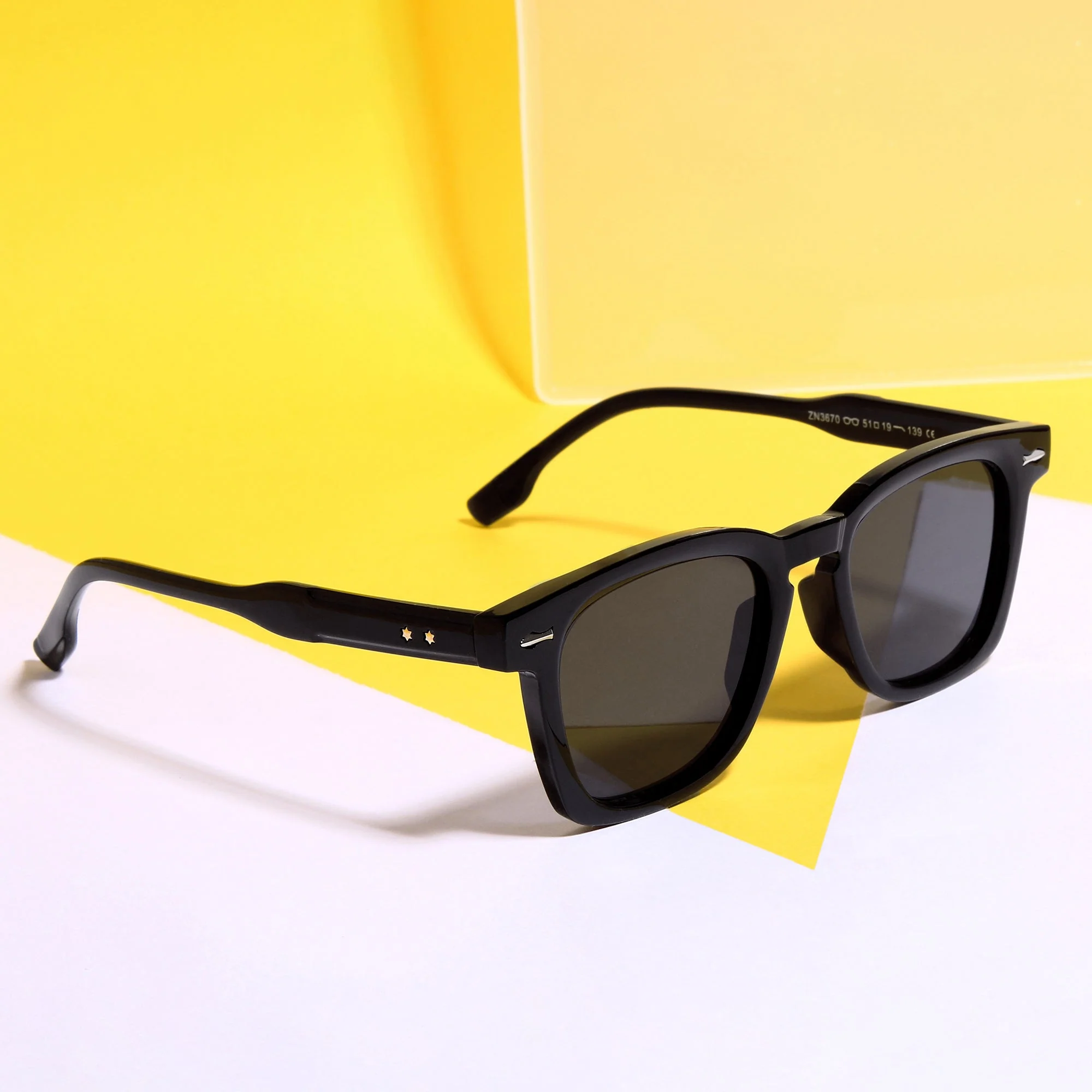 Michel Black Square Sunglasses - Image 10