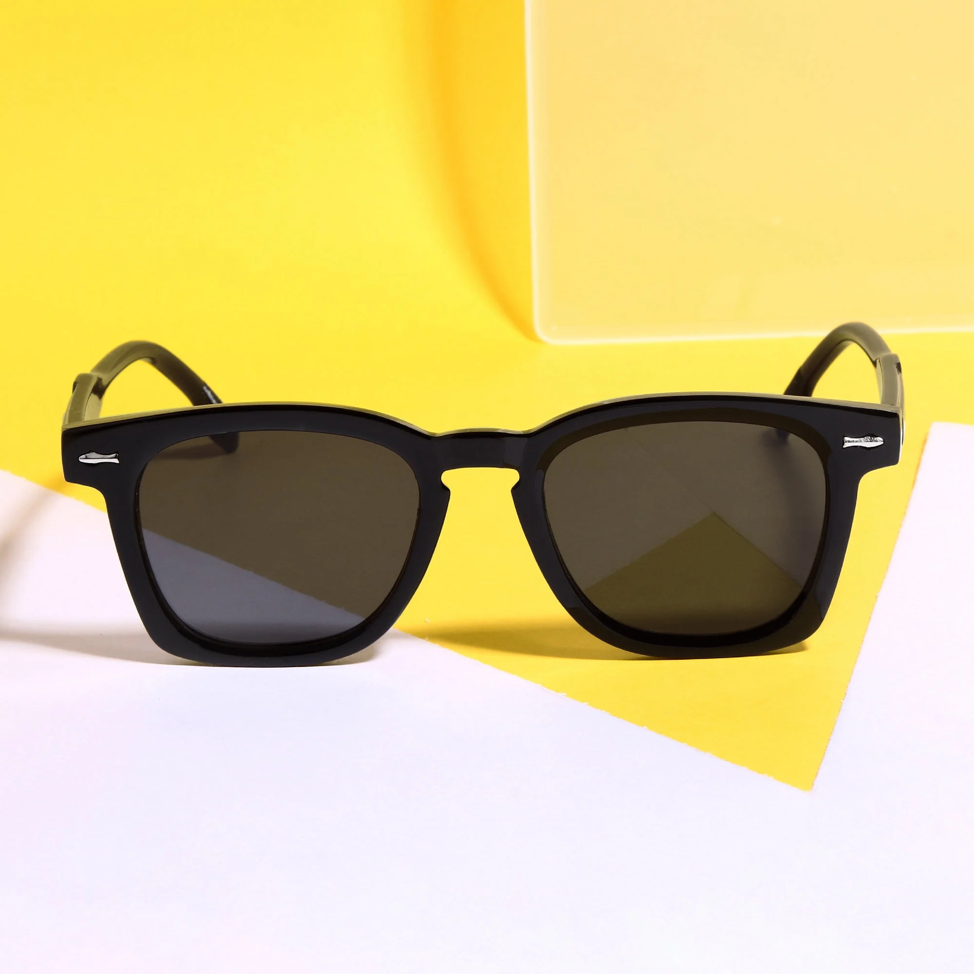 Michel Black Square Sunglasses - Image 3