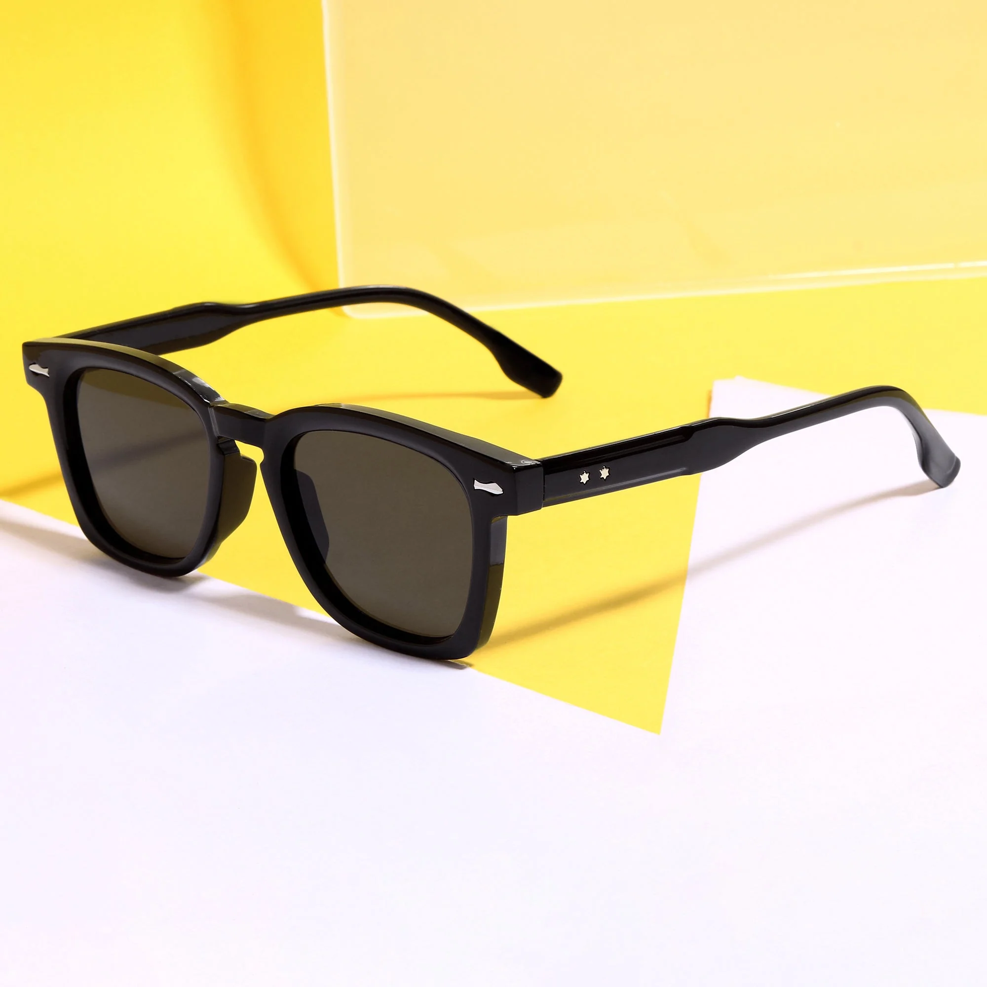 Michel Black Square Sunglasses - Image 4