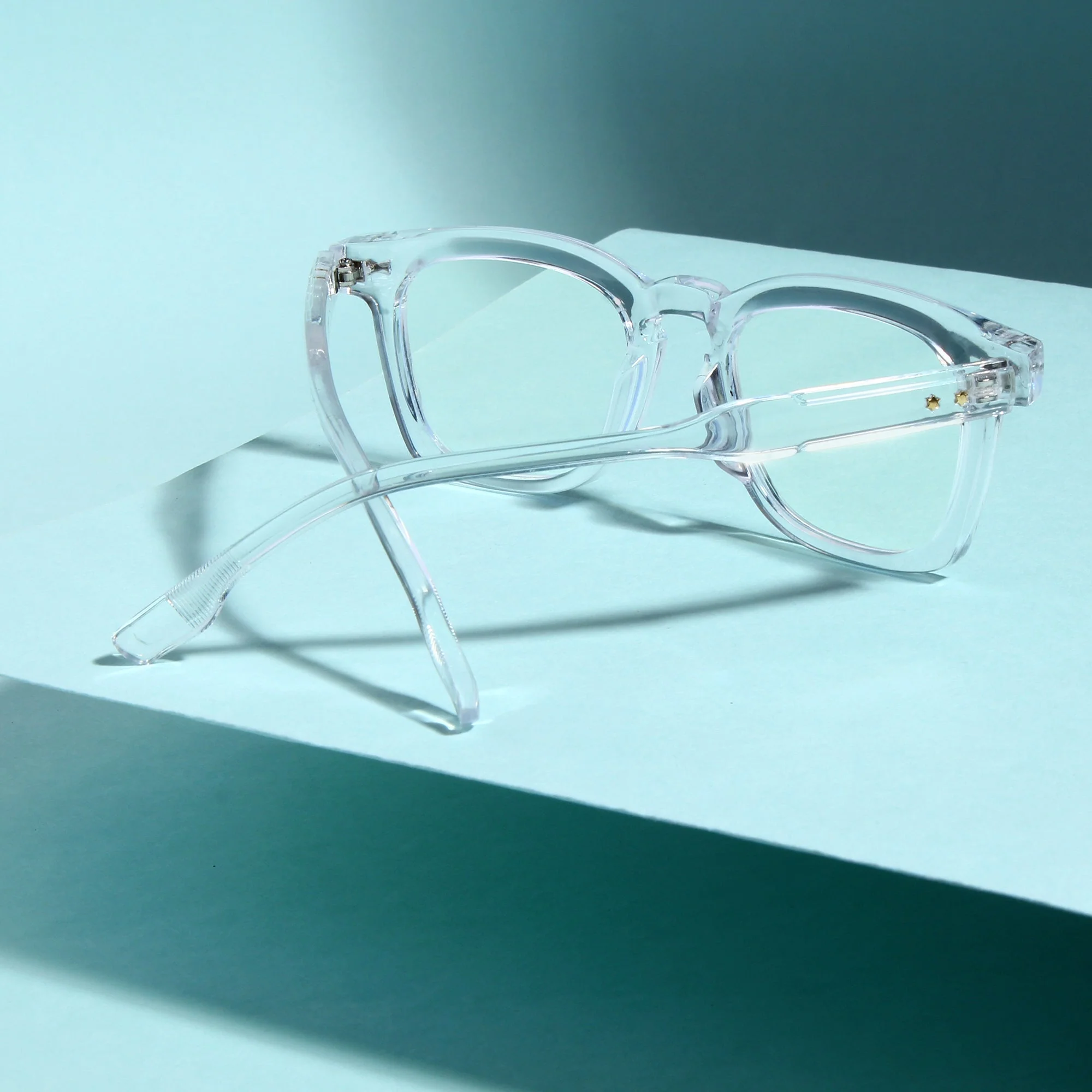 Michel Clear Square Sunglasses - Image 5